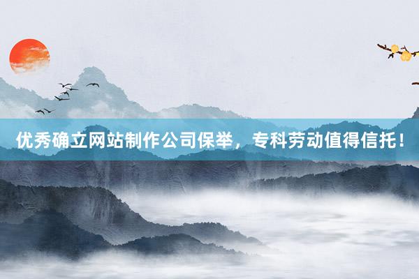 优秀确立网站制作公司保举，专科劳动值得信托！